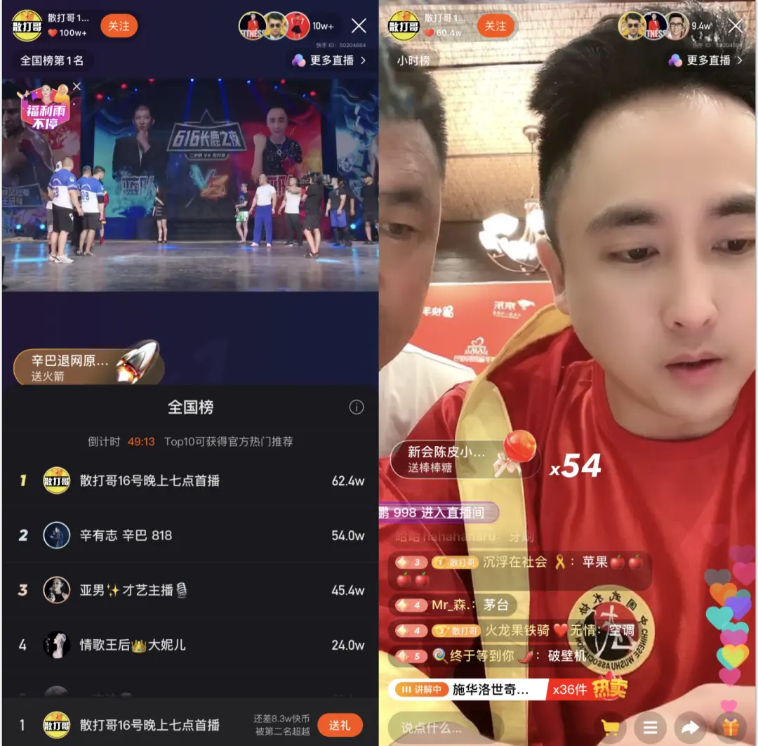 新知(zhī)圖譜, 快(kuài)手“複活”辛巴、散打哥(gē)：放(fàng)不(bù)下(xià)的(de)流量，去(qù)不(bù)掉的(de)家(jiā)族化(huà)？